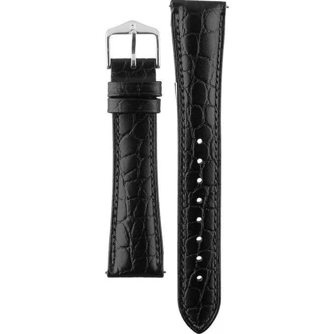 Hirsh Horlogeband -  Aristocrat Zwart - Leer - 20mm