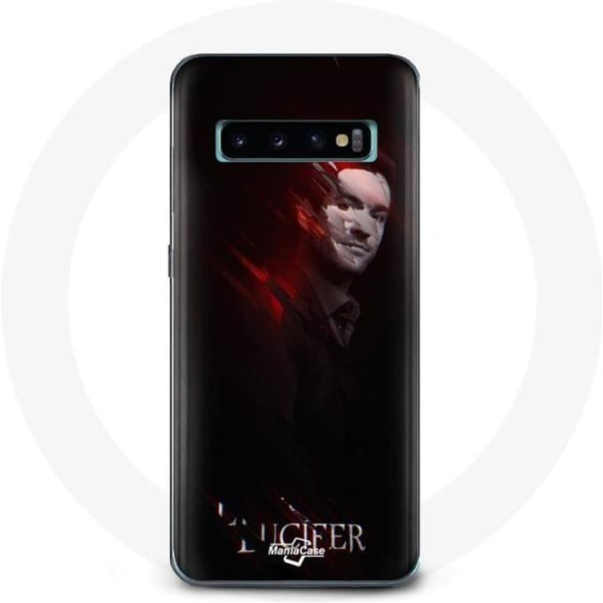 Coque pour Samsung Galaxy s10 edge Lucifer Série fond noir