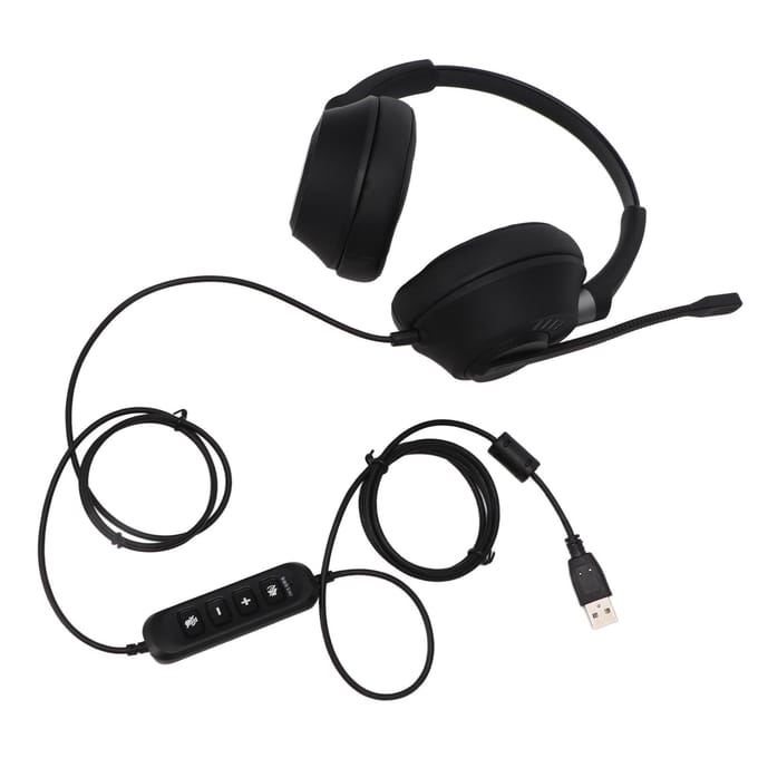 Casque PC antibruit, réglage du volume, casque de jeu USB avec microphone