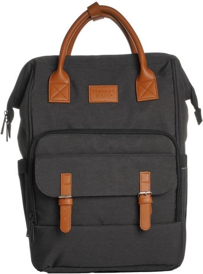 Luiertas - THERMOBABY - ESCAPADE - Elegant en functioneel - Zwart en bruin