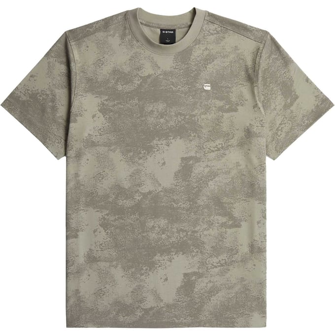 G-Star T-shirt met alloverprint kaki