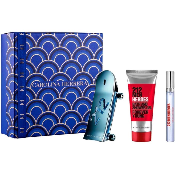 Carolina Herrera 212 Heroes Men Gift Set 10 ml + 90 ml + 100 ml