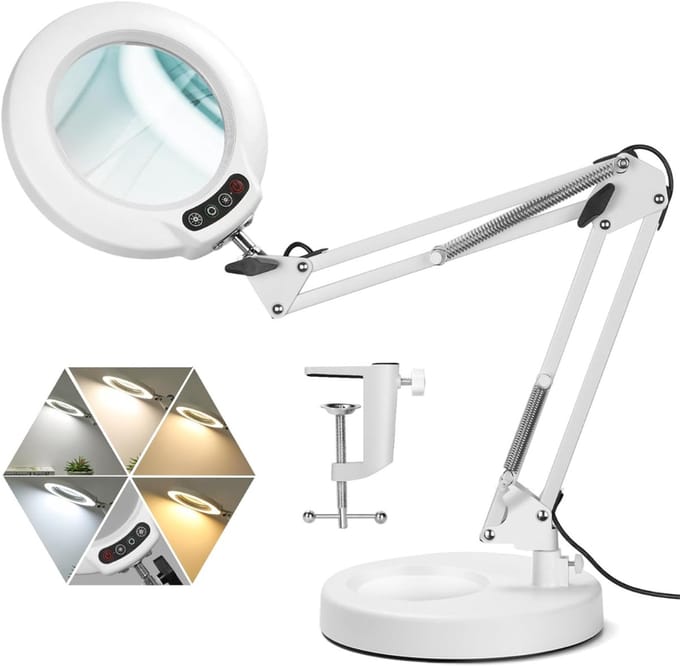 CRLYN® Vergrootglas met Verlichting - Vergrootglas op Standaard - Loep - Vergrootspiege