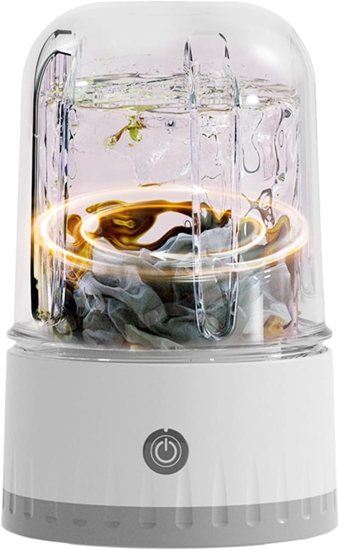 Draagbare Wasmachine - Compacte Reiniger - Ondergoed Wassen - Ultrasone Technologie - 1 Liter - Wit