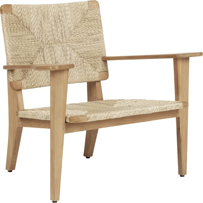 Gubi - F-Lounge Stoel Outdoor - Natural Teak - bruin