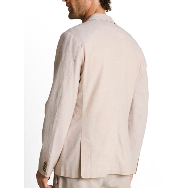 Tom Tailor - Colbert met linnen - Maat 54 - cashew beige chambray