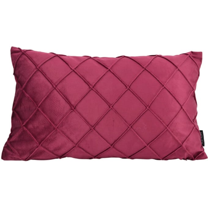 NOVÉE Sierkussen velvet cross wijn | 30 x 50 cm | polyester