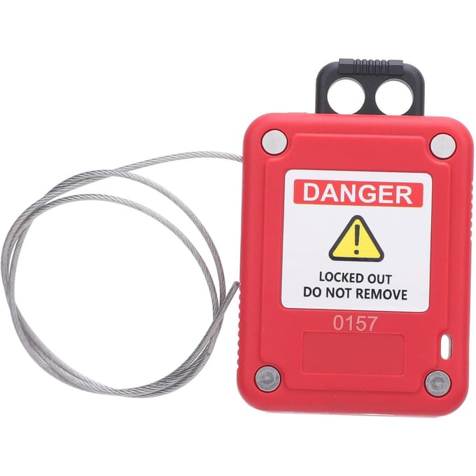 Cadenas de consignation Câble de verrouillage Câble autobloquant réglable avec câble en acier inoxydable pour électrique white