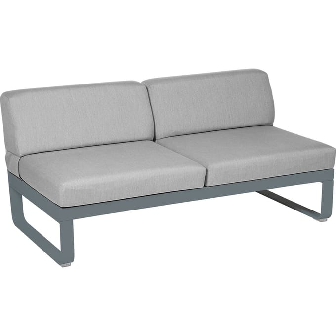 Fermob BELLEVIE 2-zits middenmodule - 26 stormgrijs mat - 79 Flanelgrijs