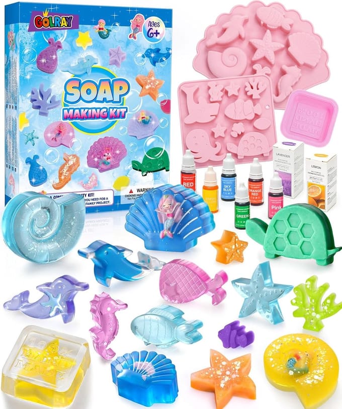 Zeep Maak Set - Doe-het-zelf Knutselen - Creatief Spelen - 18 Verschillende Modellen - 25 x 20 x 7 cm