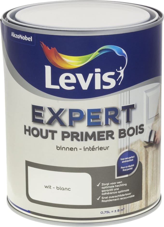 Levis - Expert Hout Primer Binnen - Wit - 0,75 L