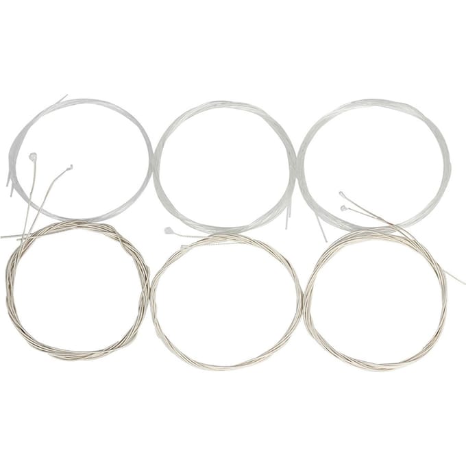 Oud snarenset (GDAEBF) Helder nylon verzilverd koperlegering omwonden 12 snaren 12-strings white