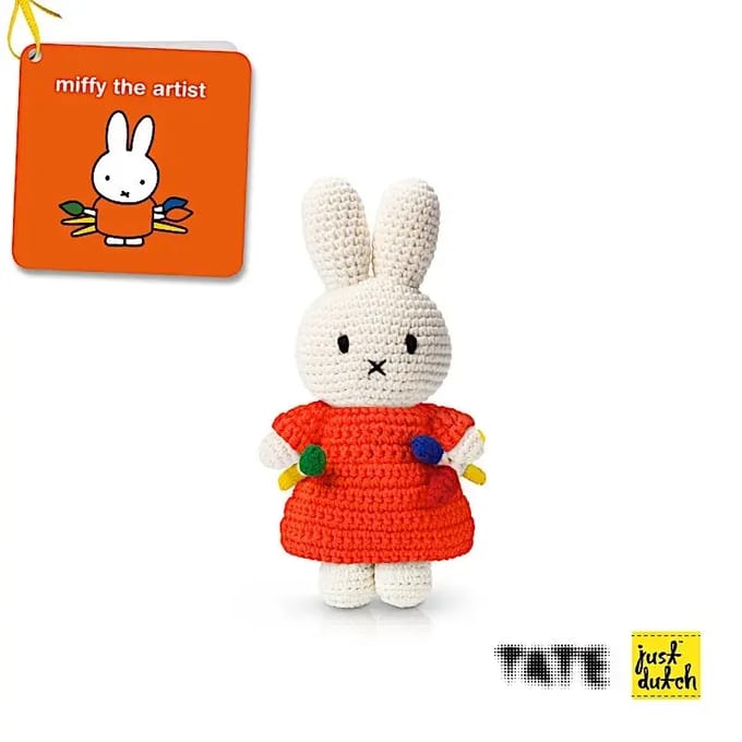 Pluche Just Dutch Miffy x Tate - Miffy Artiste