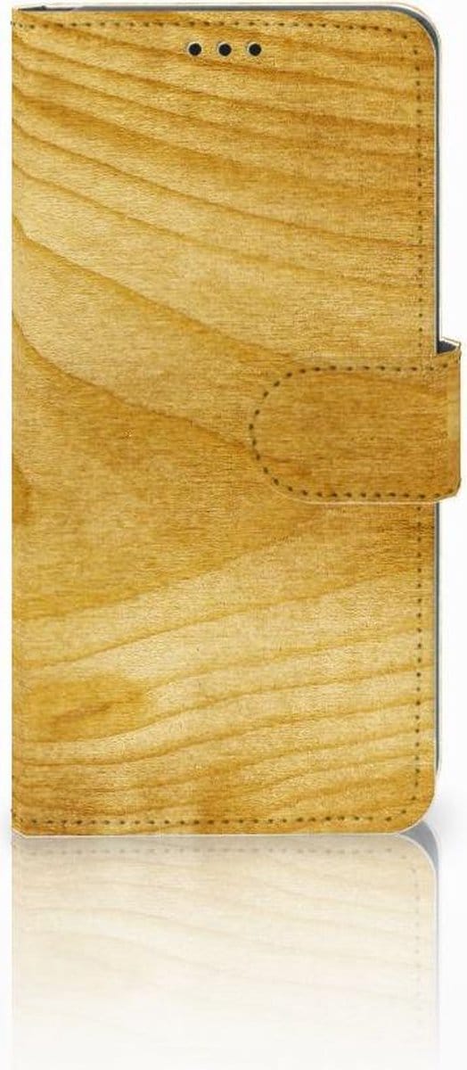 Samsung Galaxy S10 Book Style Case Licht Hout