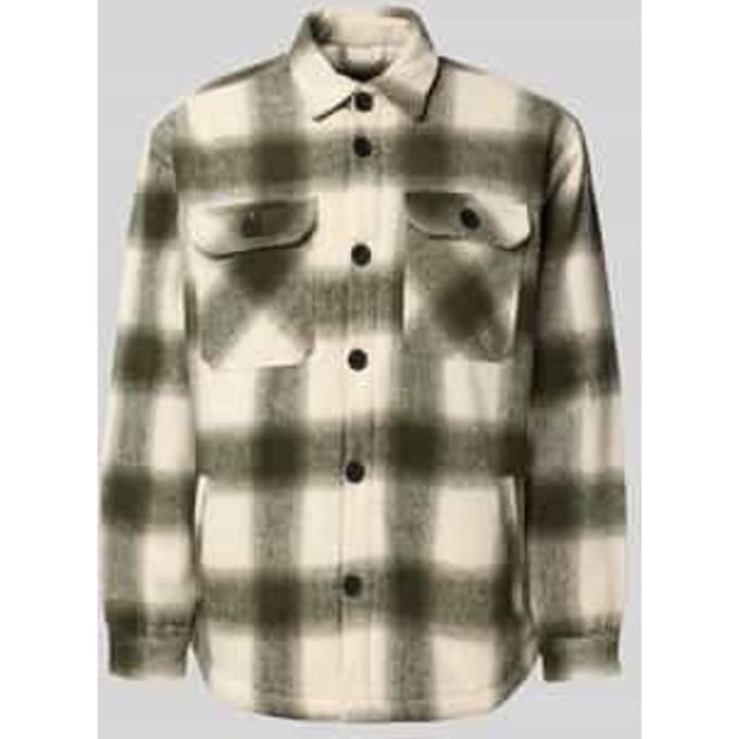 Regular fit overhemdjack met kentkraag, model 'Rian'