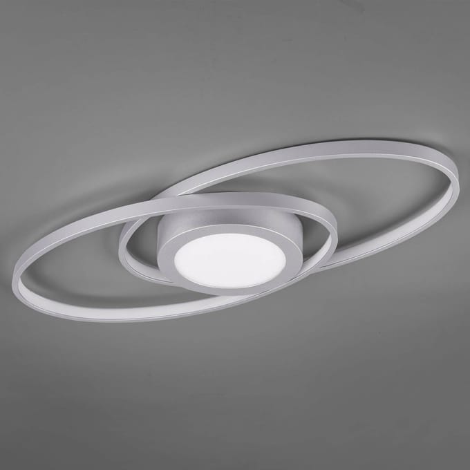 Reality Leuchten LED plafondlamp Galaxy, dimbaar, titaankleurig