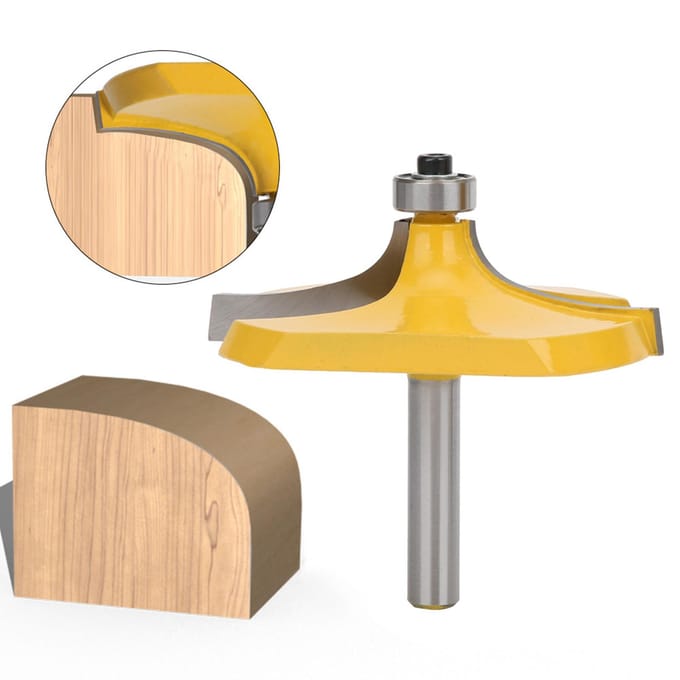2 stuks 8mm Schacht Armleuning Leuning Bovenfreesbit Set met Lager Houtbewerking Frees