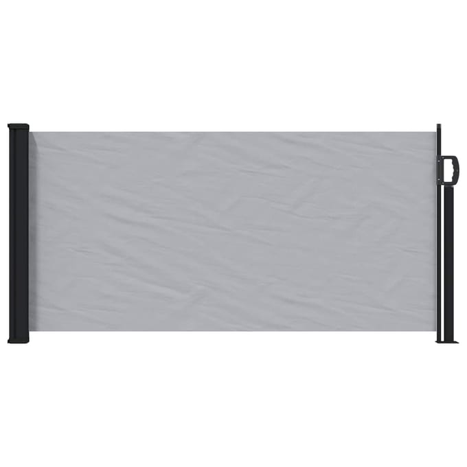 vidaXL - Uittrekbaar - Zijscherm - Rechthoekig - 100 - x - 500 - cm - Polyester - Grijs