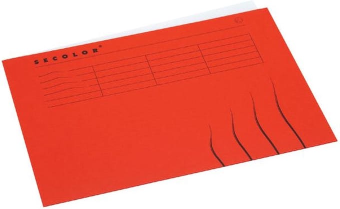 Vouwmap Secolor A4 100% gerecycled karton 250gr rood | 250 stuks