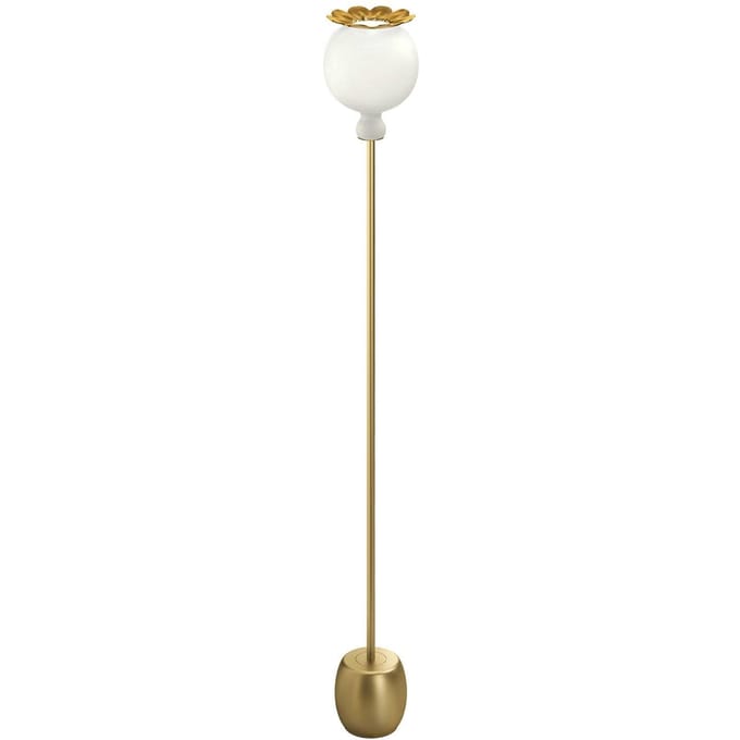 kdln vloerlamp Opyo, messing, hoogte 172 cm