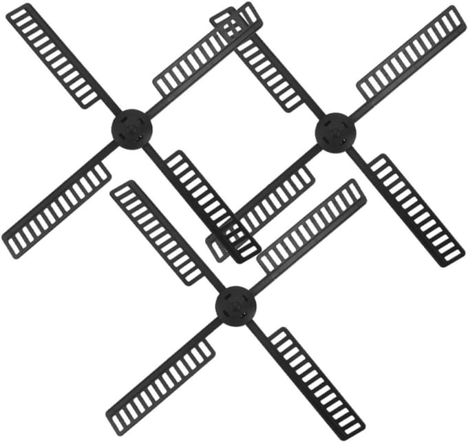 Windmolen Bladen - Vervangende Bladeren - Tuindecoratie - Weerbestendig Plastic - 40 cm - Zwart