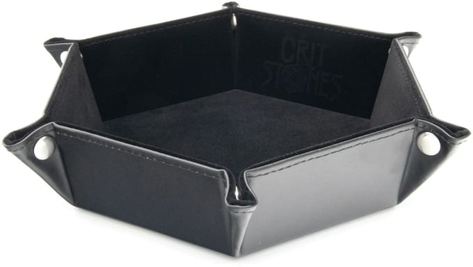 Crit Stones Foldable Dice Tray: Black