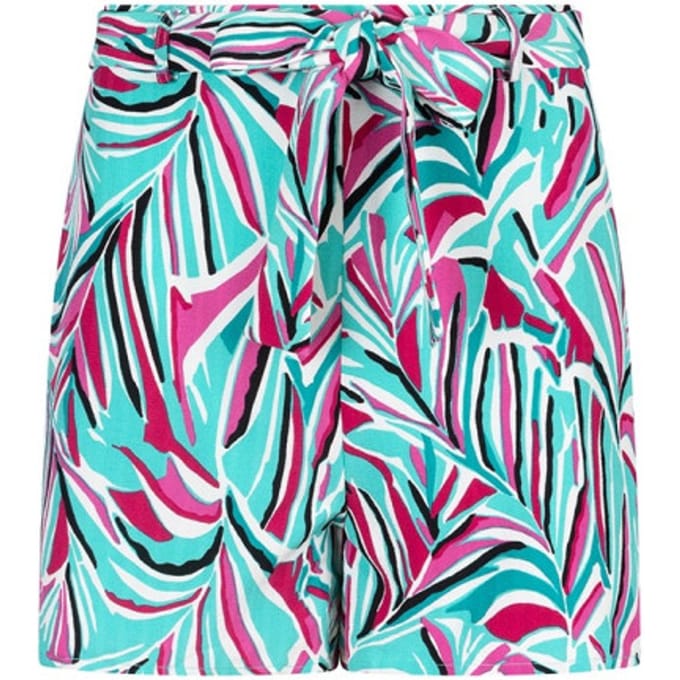 Lofty Manner Broek Short Emely Pd34 777 Palm Leaves Print Dames Maat - S