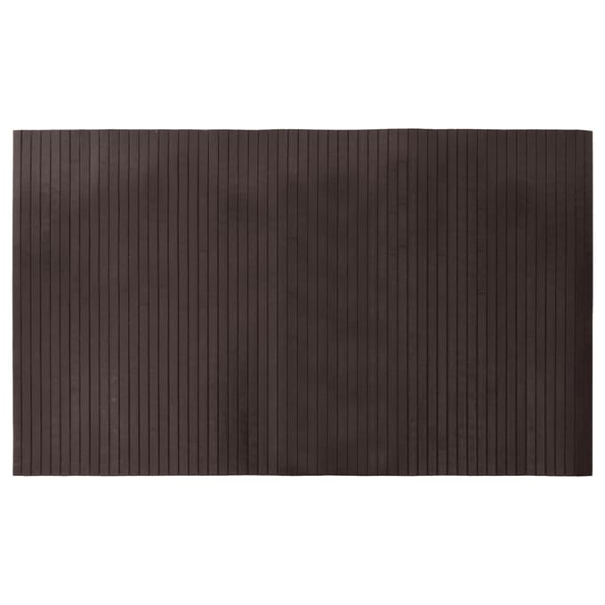 vidaXL - Vloerkleed - rechthoekig - 60x100 - cm - bamboe - donkerbruin