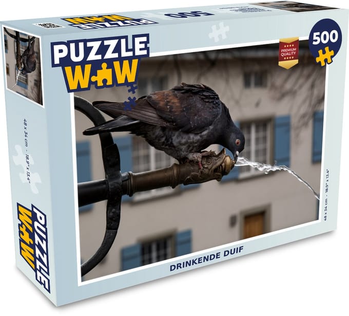 Puzzel Duif - Drinken - Vogel - Legpuzzel - Puzzel 500 stukjes