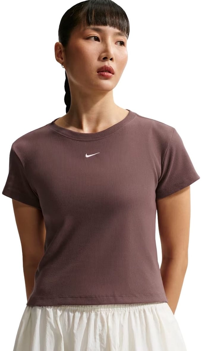 Nike Rib Tight Sportshirt dames Bordeaux M/38