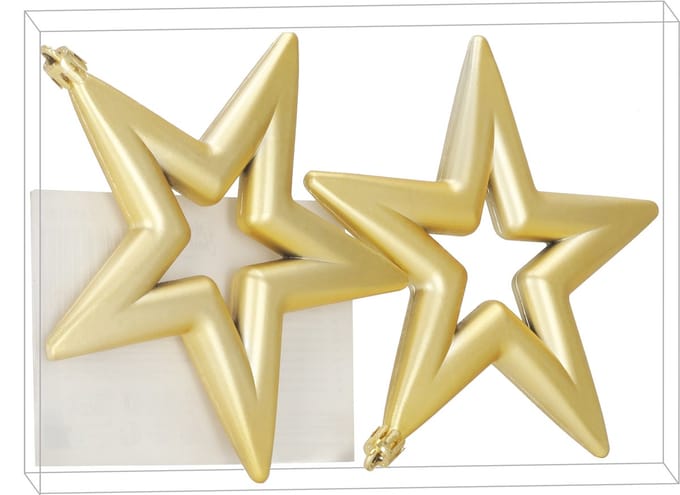 Kerstbal | Ster | 2 Stuks | Onbreekbaar