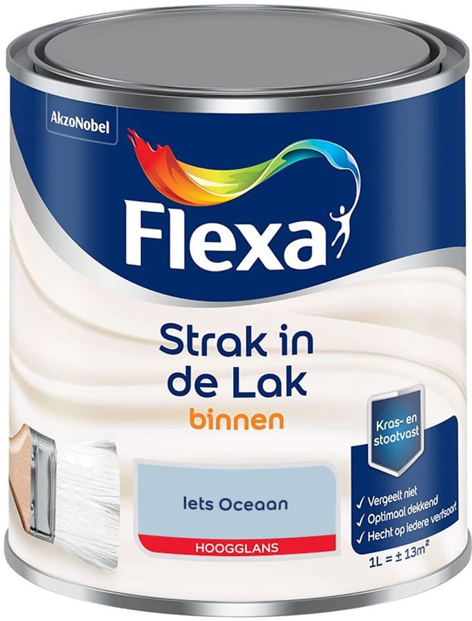 Flexa - Strak In De Lak Binnenlak Hoogglans - Iets Oceaan - Mengverf - 1 L