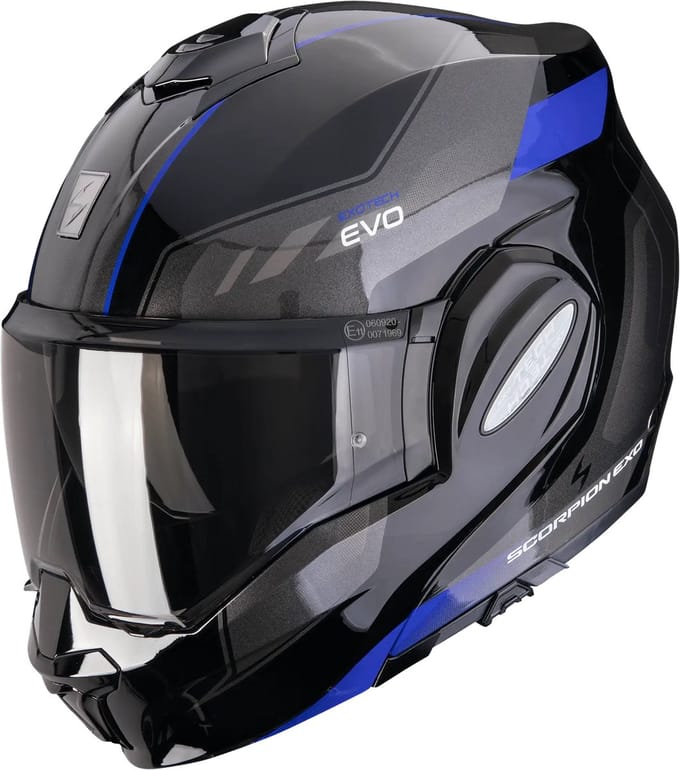 Scorpion Exo-Tech Evo Socius Black Blue - Systeemhelm - Maat XXL - Motorhelm - ECE 22-06 gekeurd