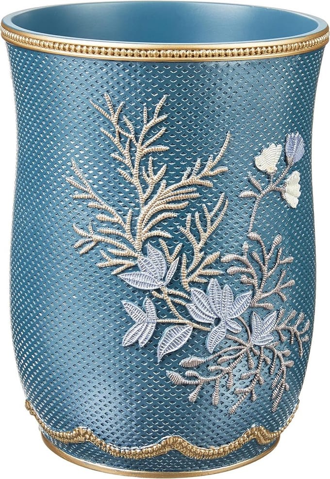 Stijlvolle badkamer afvalmand in Leisteen Blauw