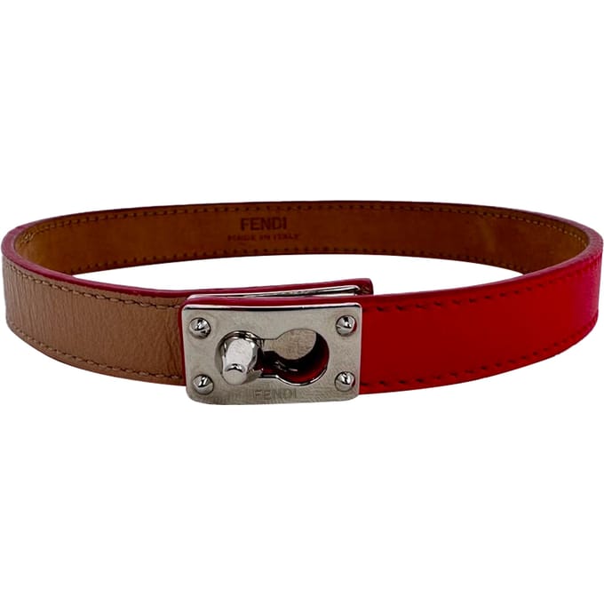 Fendi Double Wrap armband van veelkleurig leer