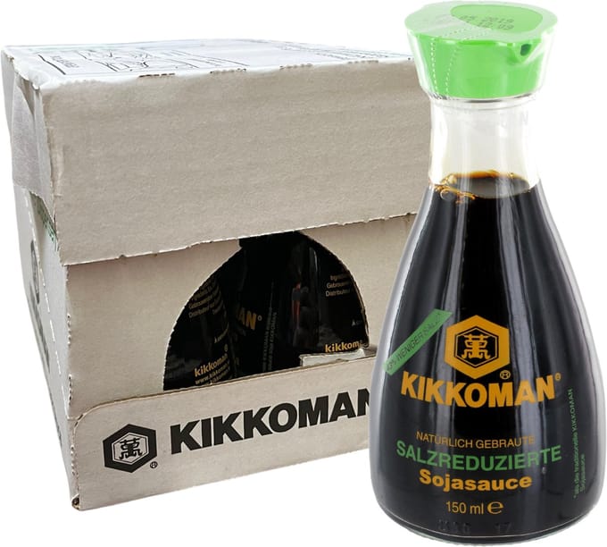 KIKKOMAN - Sojasaus Dispenser Minder Zout NL - 6 X 150 ML - Multipack