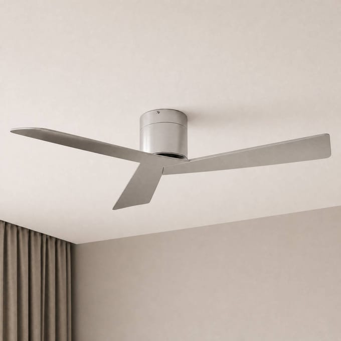 Lucande plafondventilator Ventoro, Ø 132 cm, zilver, metaal