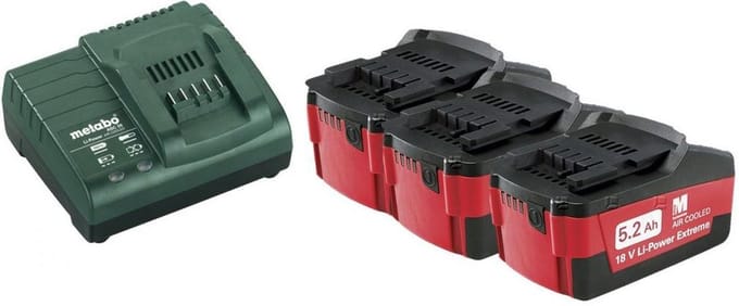 Metabo 685048000 18V Li-Ion accu starterset (3x 5.2Ah) + lader