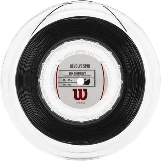 Wilson Revolve Spin Rol Snaren 200m-Zwart