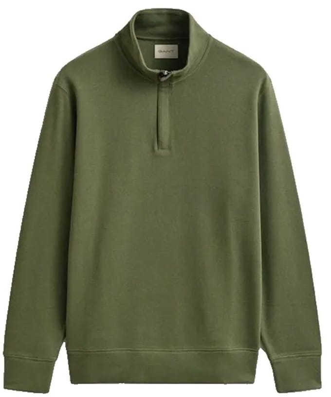 Gant Light Sacker Sweatshirt Met Halve Rits Groen L Man