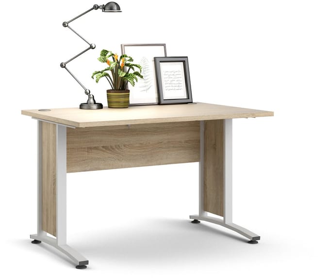 Giga Living Bureau Prima - Wit/Naturel - 120x80x75cm