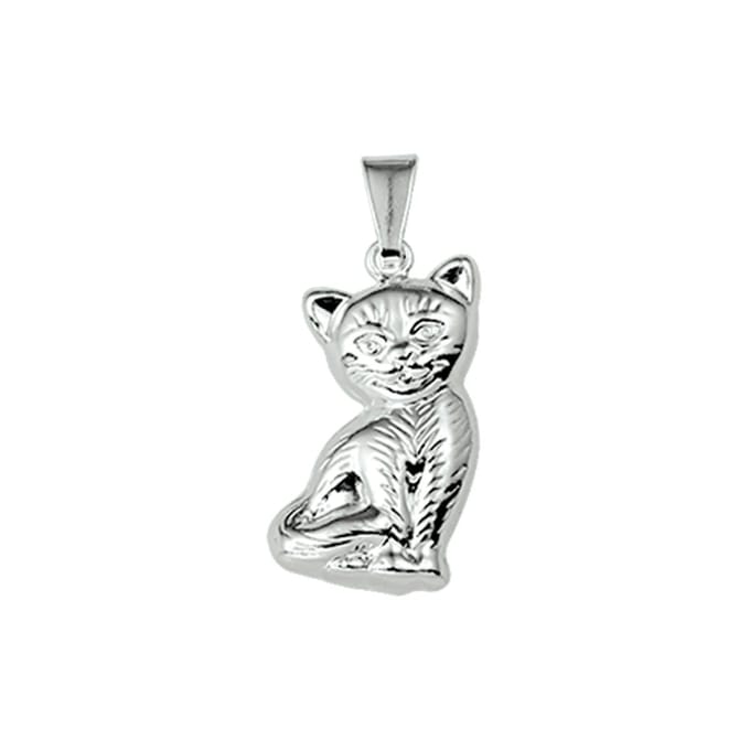 Zittende Kat Hanger van Zilver 10.16706