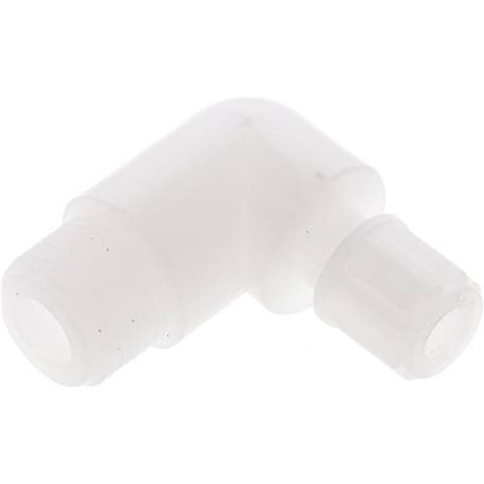6x4mm & G3/8'' PVDF L-Vorm Knelfitting Buitendraad 10bar