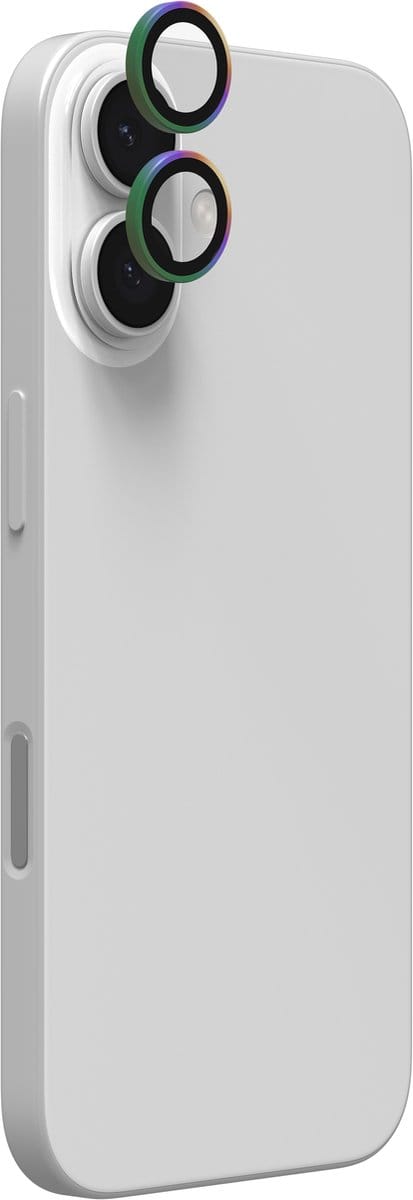 ZAGG Camera Protector Geschikt voor iPhone 17 / 16 / 16 Plus - Glass Elite Camera Rings - Tempered Glass - Chrome