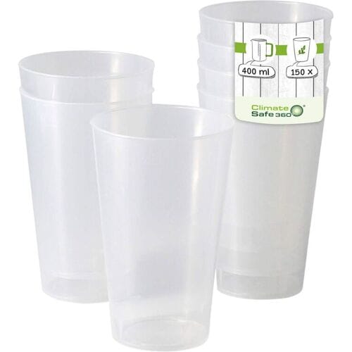 GGM Gastro (150 Stück) Mehrwegbecher - 400ml - Ø 85mm - Transparent
