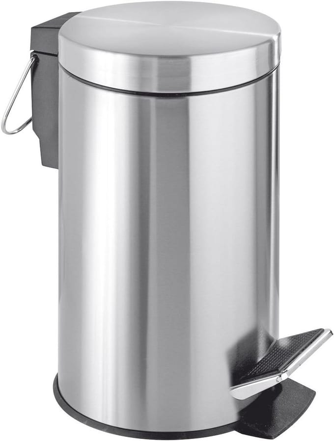 Cosmetic Pedal Bin Easy Close - 3L RVS Met Anti-Vingerafdruk