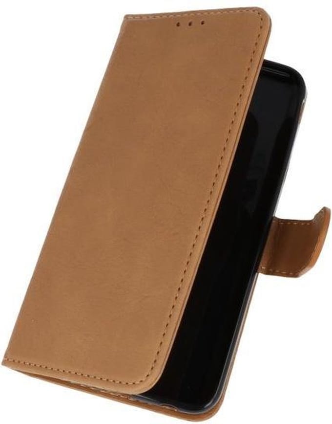 Bruin booktype wallet case Hoesje voor Samsung Galaxy J7 2018