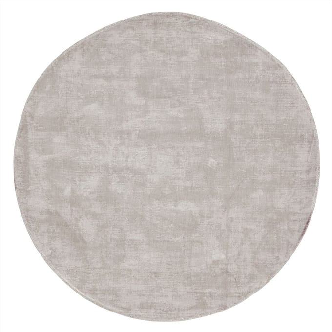 MUST Living Carpet La Belle round large,Ø250 cm, light grey, 100% viscose