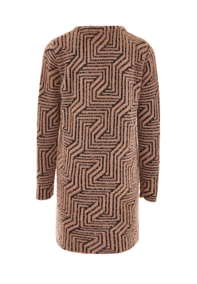 Faina Vest Dames Donker roze zwart