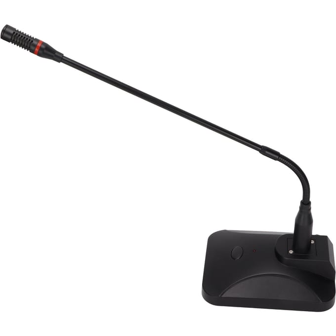 Zwanenhalsmicrofoon Verstelbare Bureau Bekabelde Microfoon met XLR Female naar 6,35 mm Male Kabel voor